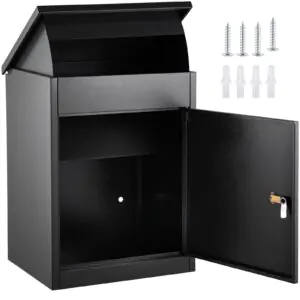 VEVOR VV-PDB-SG35 Parcel Drop Box Package Mailbox Porch Express with Lockable Storage Gray