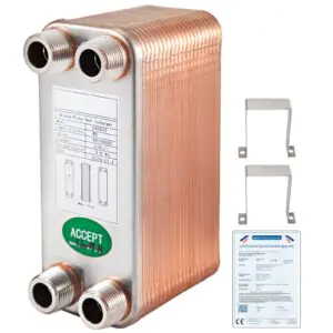 VEVOR EATB12 Heat Exchanger 3"x7.5" 40 Plates