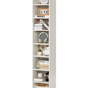 VEVOR GS8-Z 8 Tiers Narrow Bookshelf 71" Wooden