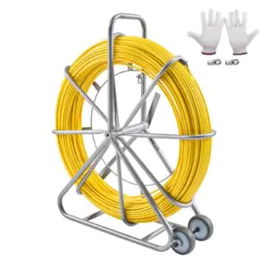 VEVOR LFT09 Fish Tape Puller Fiberglass 656 ft 5/16 in