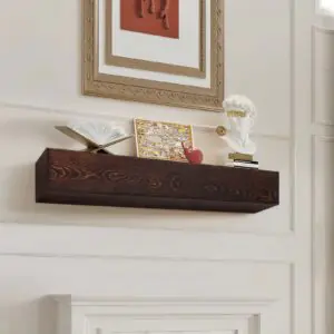 VEVOR RW72-8-5 Fireplace Mantel Wood Shelf 72" Brown