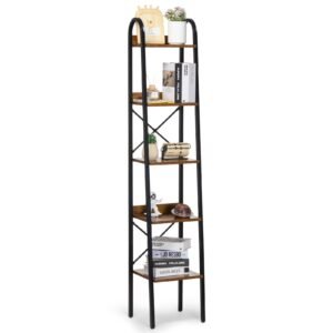 VEVOR YJX-BS002 Metal Bookshelf Rustic Bookshelf 5-Tier