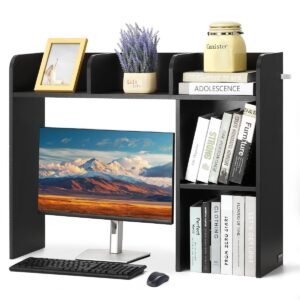 VEVOR KLBS-04 Desktop Bookshelf Black Desktop Storage Organizer
