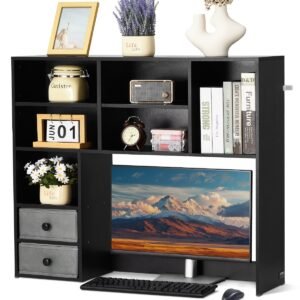 VEVOR KLBS-10 Desktop Bookshelf Black Desktop Storage Organizer