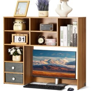 VEVOR KLBS-12 Desktop Bookshelf Wood Desktop Storage Organizer