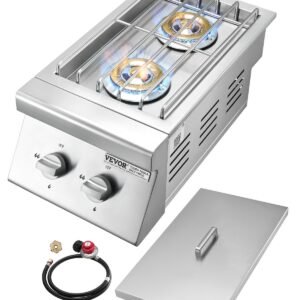 VEVOR GSB2 Double Grilling Side Burners for Outdoor 2x15,000BTU