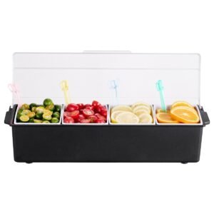 VEVOR C-1221 Chilled Condiment Server 4 Compartment