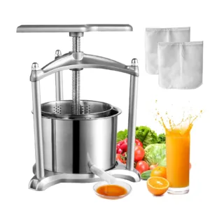 VEVOR YZQ-6A Fruit Wine Press, 1.6 Gallon/6L