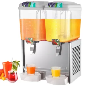 VEVOR 110V Commercial Beverage Dispenser,9.5 Gallon 36L 2 Tanks