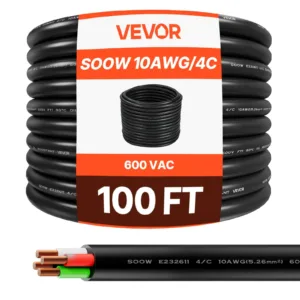 VEVOR 100 FT 10AWG Portable Power Cable
