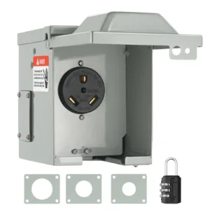 VEVOR RV-30A 30 Amp RV Power Outlet Box, 125/250 Volt