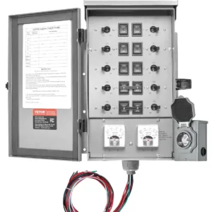 VEVOR Manual Transfer Switch, 50-Amp 10-Circuit