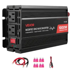 VEVOR TM-1000W 1000W Power Inverter, 12V DC to 120V AC