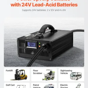 VEVOR Forklift Battery Charger, 24V, 30A