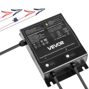 VEVOR UYMC-2P Marine Battery Charger, 2-Bank, 10A 12V