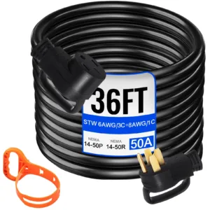 VEVOR 36 FT 50 Amp RV Extension Cord NEMA 14-50P to14-50R