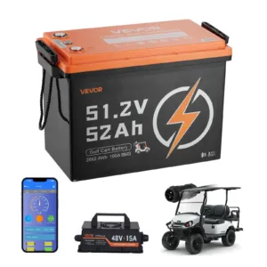 VEVOR YD512001 48V (51.2V) 52AH Lithium Golf Cart Battery