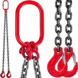 VEVOR Chain Sling, 3/8 inch x 5 ft Lifting Chains with Hooks