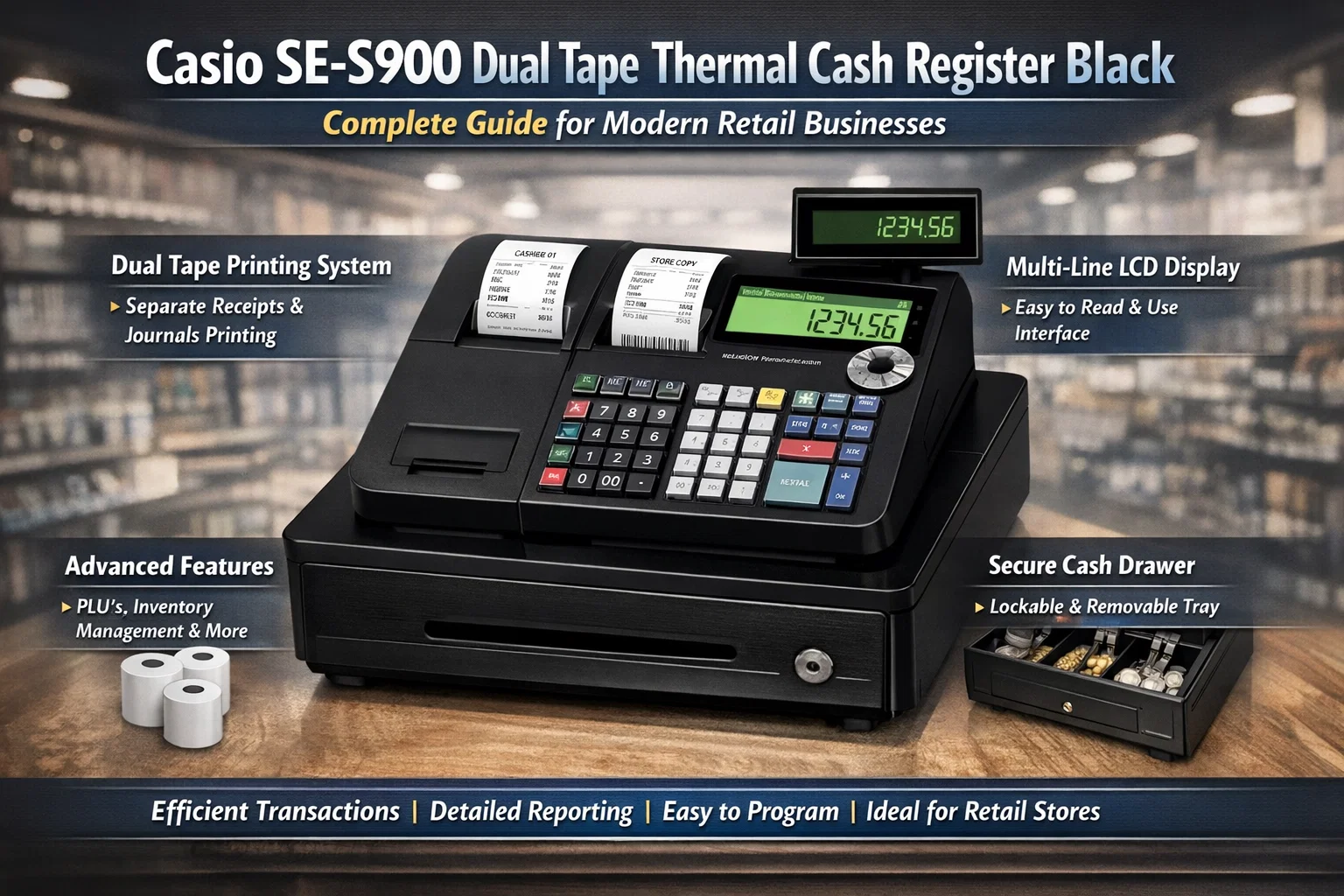 Casio SE-S900 Dual Tape Thermal Cash Register Black – Complete Guide for Modern Retail Businesses