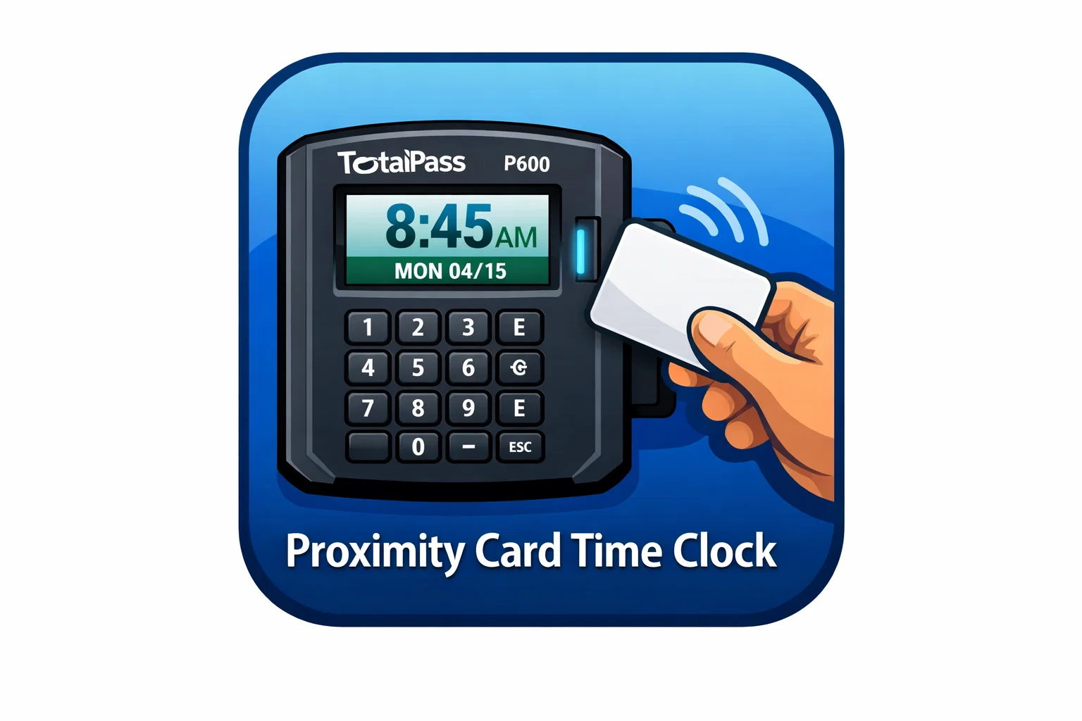 Icon Time TotalPass P600 Proximity Card Time Clock