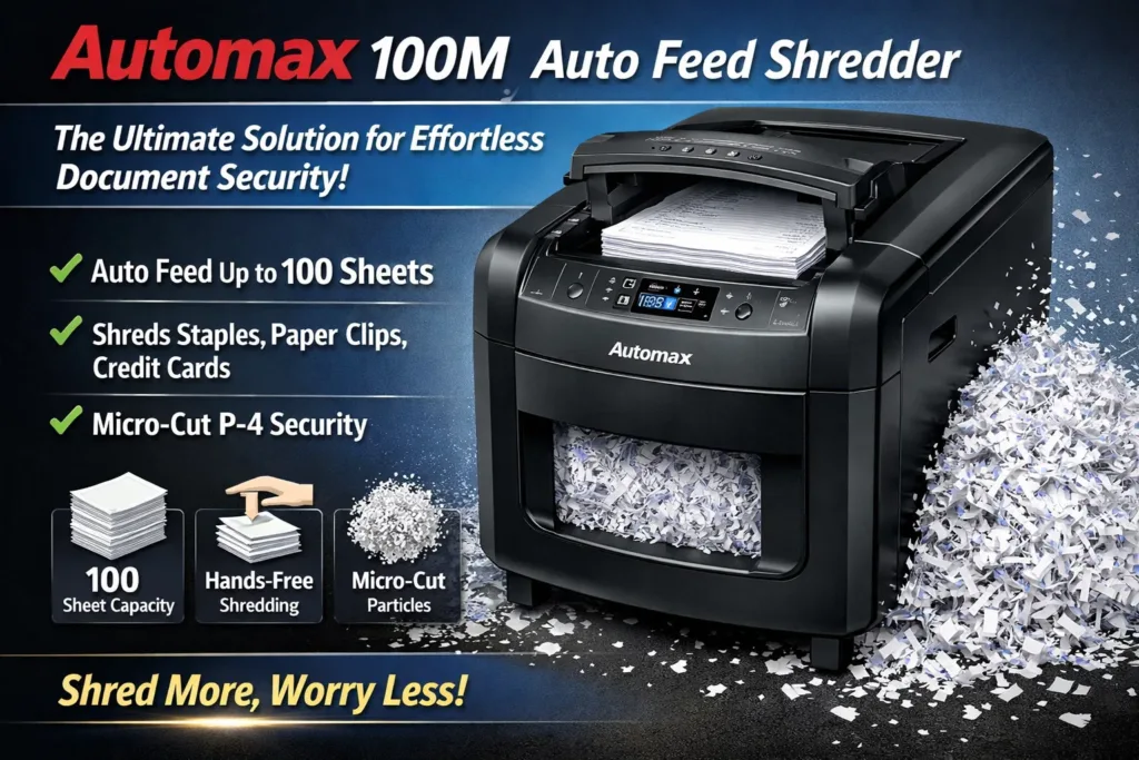 Automax 100M Auto Feed Shredder: The Ultimate Solution for Effortless Document Security