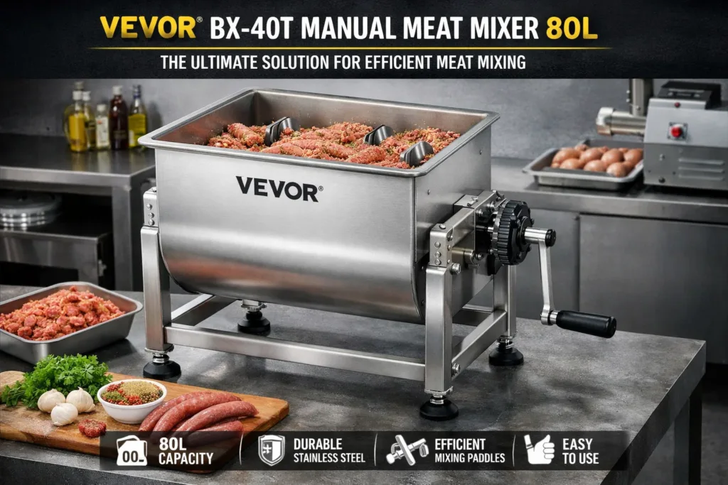 VEVOR BX-40T Manual Meat Mixer 80L – The Ultimate Solution for Efficient Meat Mixing