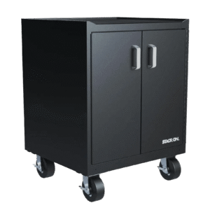 Stack-On GCB-2SF-BB Base Cabinet with 2 Shelves - Black