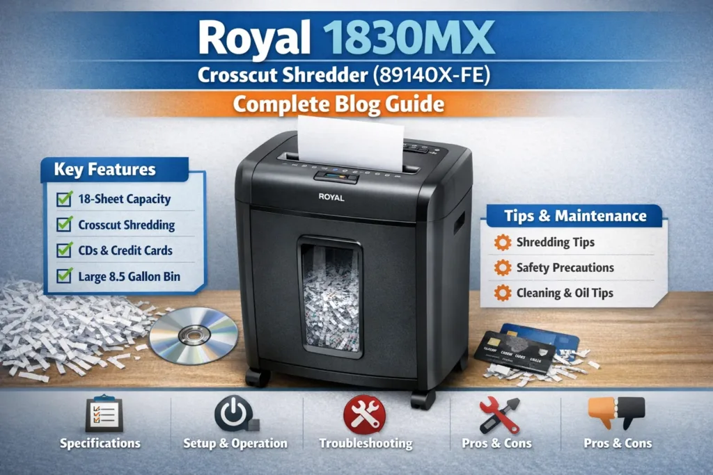 Royal 1830MX Crosscut Shredder (89140X-FE) – Complete Blog Guide