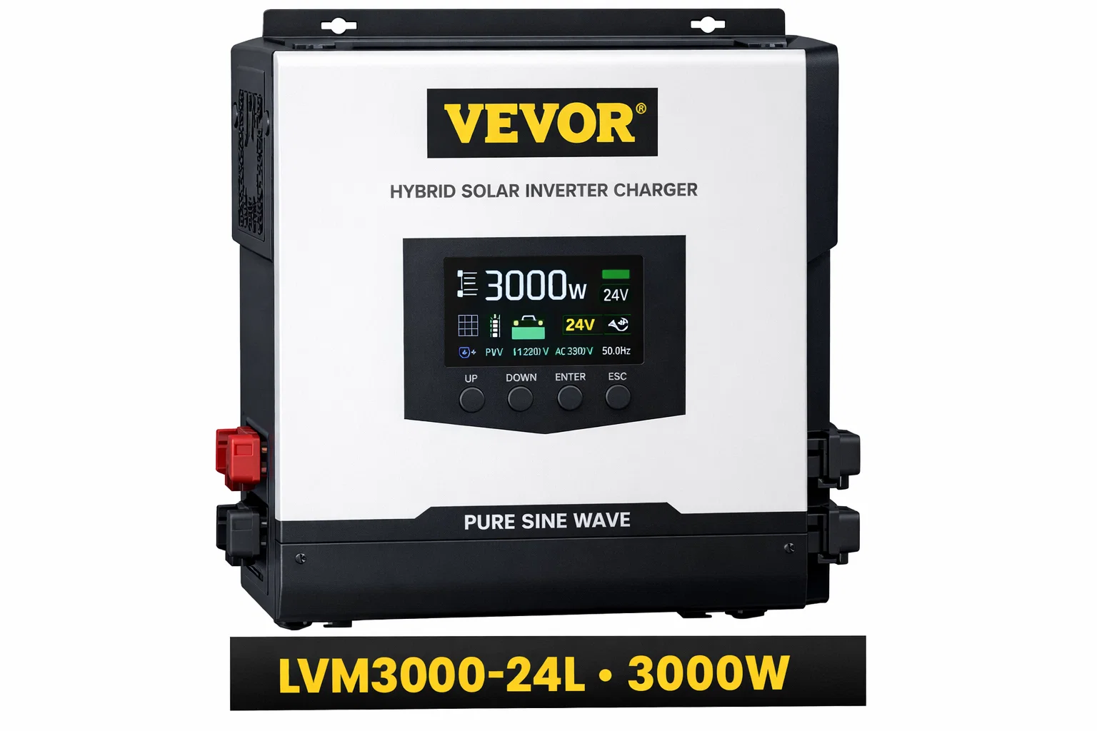 49. VEVOR LVM3000-24L Hybrid Solar Inverter Charger 3000W