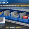 Tennsco BD-1815 Shelf Bin Divider for Q-Line Shelving
