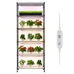 VEVOR Plant Shelf with Grow Light, 6-Tier