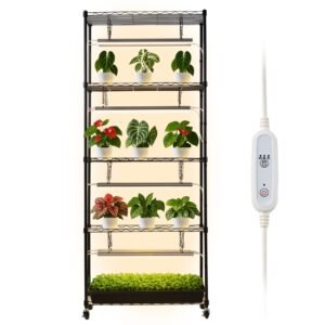 VEVOR Plant Shelf with Grow Light, 5-Tier